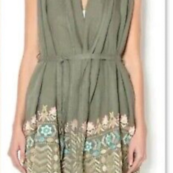 Johnny Was Duster Vest Womens M Gray Embroidered Linen Belted NEW with TAGS - Picture 8 of 8